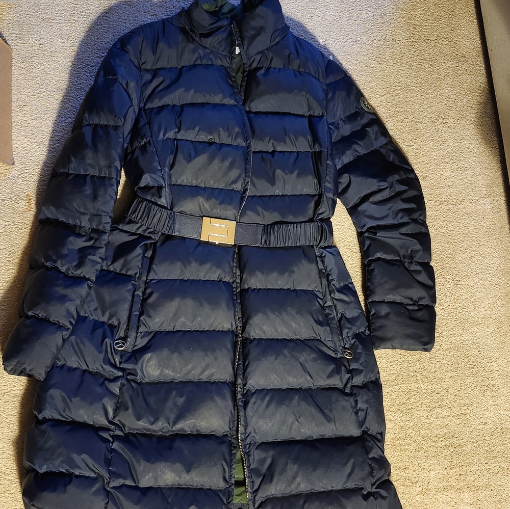 Tory Burch Navy Puffer Coat